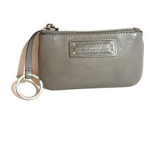 Marc by Marc Jacobs Metallic Gray pouch wristlet leather
